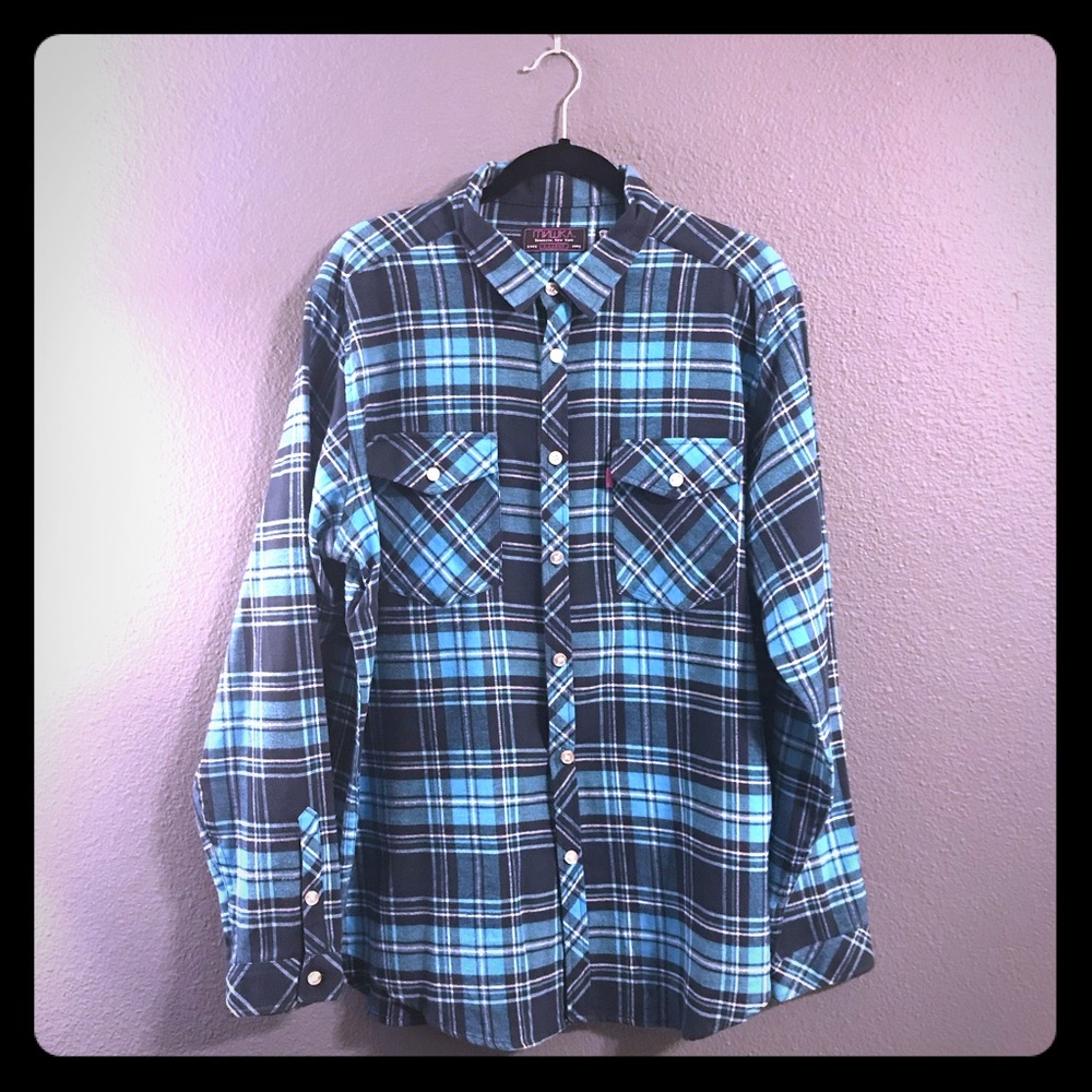 MISHKA Blue Plaid Shirt
